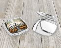 Pet Cemetery Spooky Halloween Compact Mirror Decorative Travel Makeup Mirror for Women Girls Gifts Pocket Makeup Mirror Folding Handheld