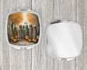Mummies Spooky Halloween Compact Mirror Decorative Travel Makeup Mirror for Women Girls Gifts Pocket Makeup Mirror Folding Handheld