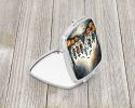 Mariachi Skeleton Band Spooky Halloween Compact Mirror Decorative Travel Makeup Mirror for Women Girls Gifts Pocket Makeup Mirror Folding Handheld