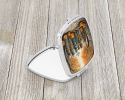 Mummies Spooky Halloween Compact Mirror Decorative Travel Makeup Mirror for Women Girls Gifts Pocket Makeup Mirror Folding Handheld