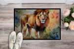 Lion Doormat Front Door Mat Indoor Outdoor Rugs for Entryway, Non Slip Washable Low Pile, 24H X 36W