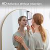 Dolonm Arched Full Length Mirror with Stand, 71"x32" Aluminum Alloy Body Mirror, Shatter-Proof Glass Made, Free Standing, Leaning