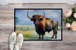 American Bison Doormat Front Door Mat Indoor Outdoor Rugs for Entryway, Non Slip Washable Low Pile, 24H X 36W