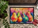 Colorful Pears Doormat Front Door Mat Indoor Outdoor Rugs for Entryway, Non Slip Washable Low Pile, 24H X 36W