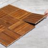 27pcs Wood Interlocking Deck Tiles 11.8"x11.8", Waterproof Flooring Tiles for Indoor and Outdoor