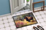 Wood Bison Doormat Front Door Mat Indoor Outdoor Rugs for Entryway, Non Slip Washable Low Pile, 24H X 36W