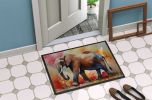 Elephant Doormat Front Door Mat Indoor Outdoor Rugs for Entryway, Non Slip Washable Low Pile, 24H X 36W