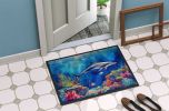 Dolphin Doormat Front Door Mat Indoor Outdoor Rugs for Entryway, Non Slip Washable Low Pile, 24H X 36W