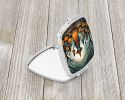 La Llorona Skeleton Spooky Halloween Compact Mirror Decorative Travel Makeup Mirror for Women Girls Gifts Pocket Makeup Mirror Folding Handheld