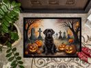 Chocolate Labrador Retriever Spooky Halloween Doormat Front Door Mat Indoor Outdoor Rugs for Entryway, Non Slip Washable Low Pile, 24H X 36W